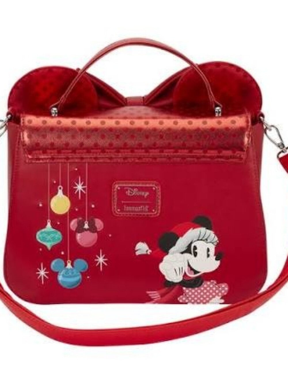 Disney Red Minnie Mouse Holiday Crossbody Bag NWT